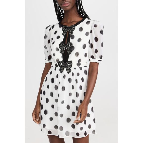 Saloni Jamie Bow Short Mini Dress size 0 - Picture 1 of 7